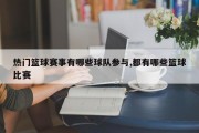 热门篮球赛事有哪些球队参与,都有哪些篮球比赛