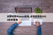 足球世界杯2022冠军,足球世界杯2022冠军是谁