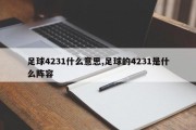 足球4231什么意思,足球的4231是什么阵容