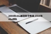 2004年nba最佳防守阵容,2004年nba球队