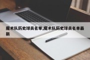 魔术队历史球员名单,魔术队历史球员名单最新