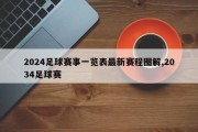 2024足球赛事一览表最新赛程图解,2034足球赛