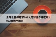 足球世界杯冠军2023,足球世界杯冠军2022是哪个国家