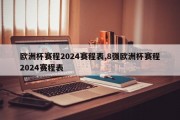 欧洲杯赛程2024赛程表,8强欧洲杯赛程2024赛程表