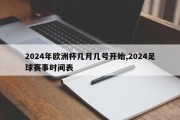 2024年欧洲杯几月几号开始,2024足球赛事时间表