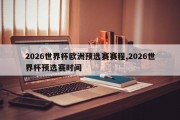 2026世界杯欧洲预选赛赛程,2026世界杯预选赛时间