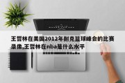 王哲林在美国2012年耐克篮球峰会的比赛录像,王哲林在nba是什么水平