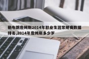 勒布朗詹姆斯2014年职业生涯常规赛数据排名,2014年詹姆斯多少岁