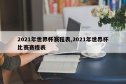 2021年世界杯赛程表,2021年世界杯比赛赛程表