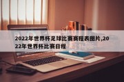 2022年世界杯足球比赛赛程表图片,2022年世界杯比赛日程