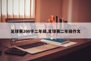 足球赛200字二年级,足球赛二年级作文