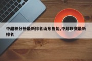 中超积分榜最新排名山东鲁能,中超联赛最新排名