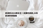 欧洲杯2016四分之一决赛时间表,16年欧洲杯四强赛