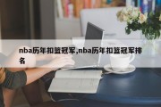 nba历年扣篮冠军,nba历年扣篮冠军排名