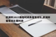 欧洲杯2023赛程时间表葡萄牙队,欧洲杯葡萄牙比赛时间