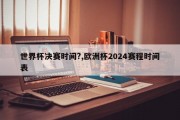 世界杯决赛时间?,欧洲杯2024赛程时间表