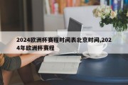 2024欧洲杯赛程时间表北京时间,2024年欧洲杯赛程