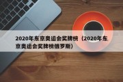 2020年东京奥运会奖牌榜（2020年东京奥运会奖牌榜俄罗斯）