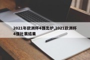 2021年欧洲杯4强出炉,2021欧洲杯4强比赛结果