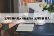 篮球联赛的英文简称是什么,篮球联赛 英文